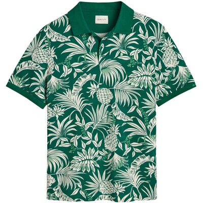 Gant Printed Ss Polo L DEEP GREEN L Gant Printed Ss Polo L DEEP GREEN L
