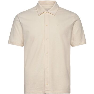 Gant Textured Ss Shirt M CREAM M Gant Textured Ss Shirt M CREAM M
