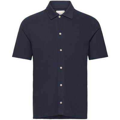 Gant Textured Ss Shirt M EVENING BLUE M Gant Textured Ss Shirt M EVENING BLUE M