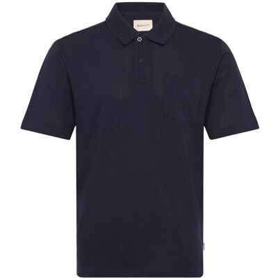 Gant Texture Ss Polo M EVENING BLUE M Gant Texture Ss Polo M EVENING BLUE M