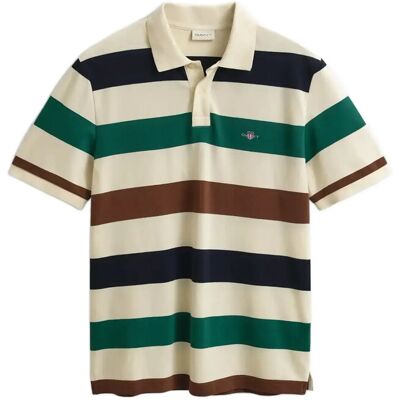 Gant Striped Ss Polo S CREAM S Gant Striped Ss Polo S CREAM S