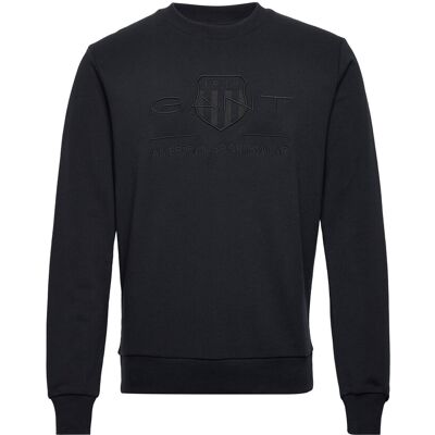 Gant Reg Tonal Shield C-Neck Sweat L BLACK L Gant Reg Tonal Shield C-Neck Sweat L BLACK L