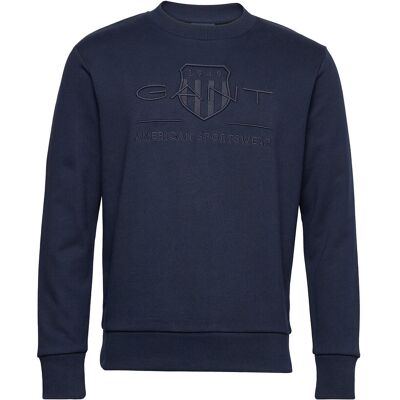 Gant Reg Tonal Shield C-Neck Sweat M EVENING BLUE M Gant Reg Tonal Shield C-Neck Sweat M EVENING BLUE M