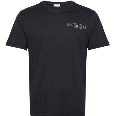 Gant Printed Graphic Ss T-Shirt M BLACK M Gant Printed Graphic Ss T-Shirt M BLACK M