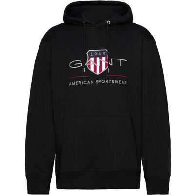 Gant Reg Archive Shield Hoodie XXXL BLACK XXXL Gant Reg Archive Shield Hoodie XXXL BLACK XXXL