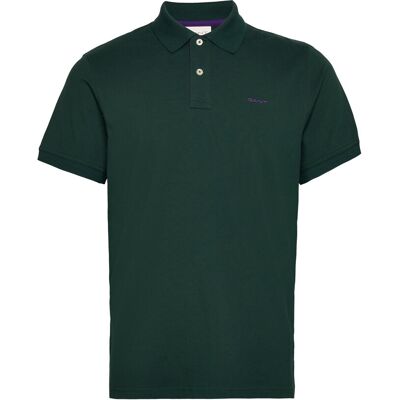 Gant Contrast Polo Shirt S TARTAN GREEN S Gant Contrast Polo Shirt S TARTAN GREEN S