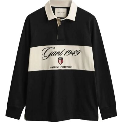 Gant Blocked Heavy Rugger XL BLACK XL Gant Blocked Heavy Rugger XL BLACK XL