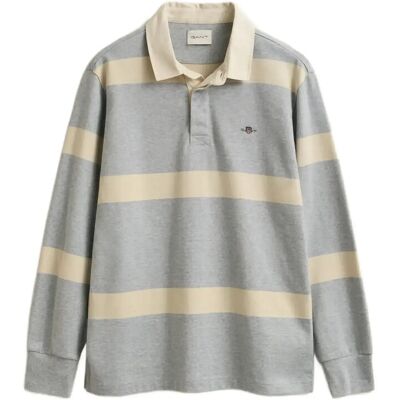 Gant Striped Rugger S GREY MELANGE S Gant Striped Rugger S GREY MELANGE S