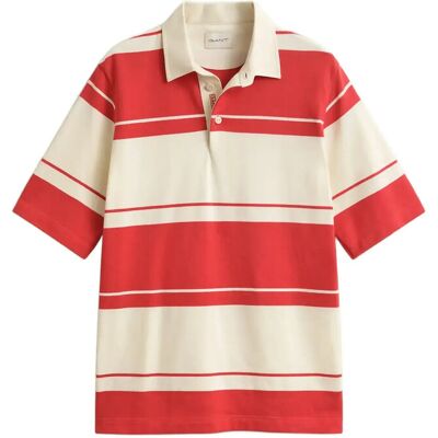 Gant Striped Ss Rugger L ROSE RED L Gant Striped Ss Rugger L ROSE RED L