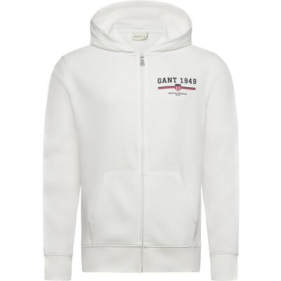 Gant Graphic Full Zip Hoodie L EGGSHELL L Gant Graphic Full Zip Hoodie L EGGSHELL L