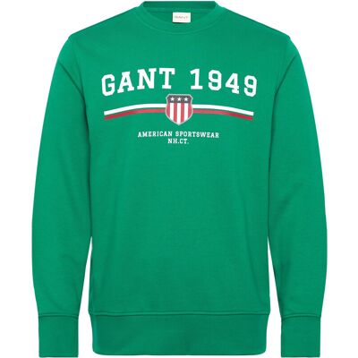 Gant Graphic C-Neck Sweat S DEEP GREEN S Gant Graphic C-Neck Sweat S DEEP GREEN S