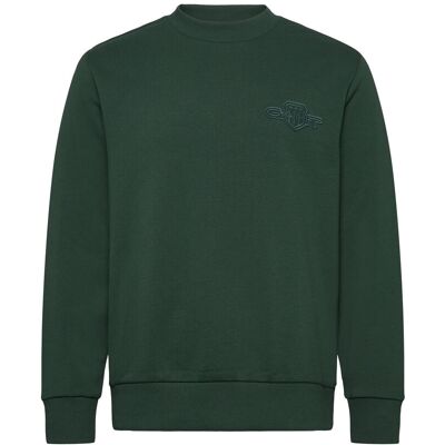 Gant Reg Tonal Shield C-Neck Sweat S TARTAN GREEN S Gant Reg Tonal Shield C-Neck Sweat S TARTAN GREEN S