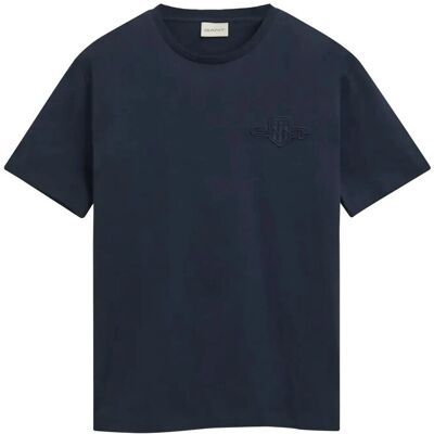 Gant Reg Tonal Shield Ss T-Shirt XXXL EVENING BLUE XXXL Gant Reg Tonal Shield Ss T-Shirt XXXL EVENING BLUE XXXL