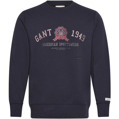 Gant Graphic Sweat C-Neck S EVENING BLUE S Gant Graphic Sweat C-Neck S EVENING BLUE S