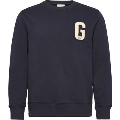 Gant G Badge Sweat C-Neck XXL EVENING BLUE XXL Gant G Badge Sweat C-Neck XXL EVENING BLUE XXL