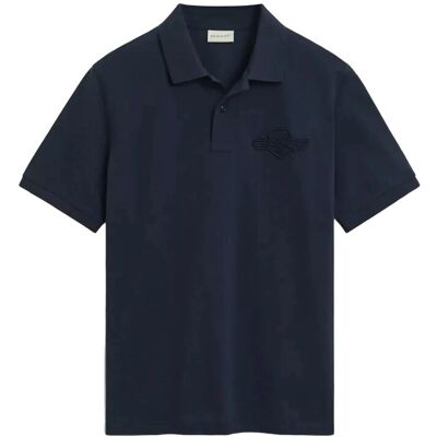 Gant Reg Tonal Shield Ss Polo M EVENING BLUE M Gant Reg Tonal Shield Ss Polo M EVENING BLUE M