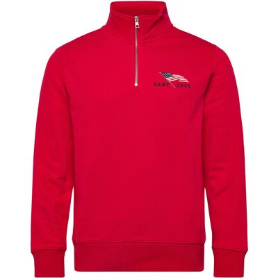 Gant Graphic Half Zip S RUBY RED S Gant Graphic Half Zip S RUBY RED S