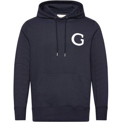 Gant G Badge Hoodie S EVENING BLUE S Gant G Badge Hoodie S EVENING BLUE S