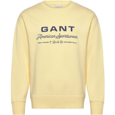 Gant Spray Graphic C-Neck S VANILLA YELLOW S Gant Spray Graphic C-Neck S VANILLA YELLOW S