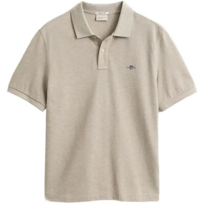 Gant Reg Shield Ss Pique Polo L OAT MELANGE L Gant Reg Shield Ss Pique Polo L OAT MELANGE L