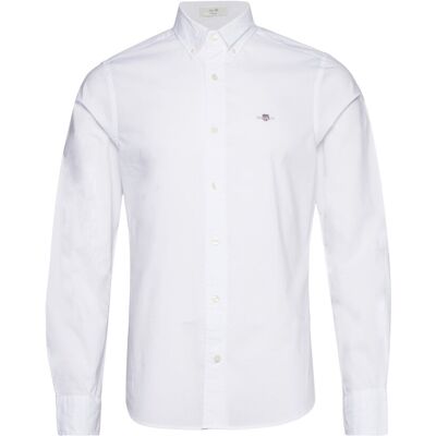 Gant Slim Classic Poplin Shirt XXXXL WHITE XXXXL Gant Slim Classic Poplin Shirt XXXXL WHITE XXXXL