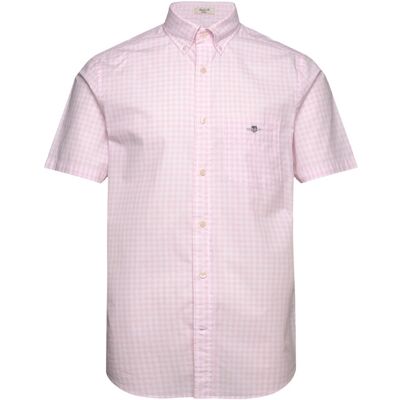Gant Reg Poplin Gingham Ss Shirt M LIGHT PINK M Gant Reg Poplin Gingham Ss Shirt M LIGHT PINK M