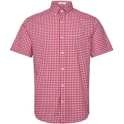 Gant Reg Poplin Gingham Ss Shirt M RUBY RED M Gant Reg Poplin Gingham Ss Shirt M RUBY RED M