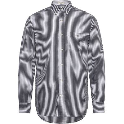 Gant Reg Classic Poplin Stripe Shirt XL BLACK XL Gant Reg Classic Poplin Stripe Shirt XL BLACK XL