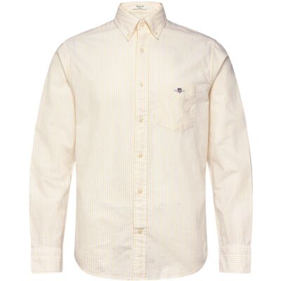 Gant Reg Classic Oxford Stripe Shirt M LIGHT MUSTARD YELLOW M Gant Reg Classic Oxford Stripe Shirt M LIGHT MUSTARD YELLOW M