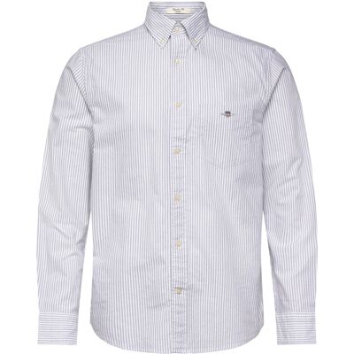Gant Reg Classic Oxford Stripe Shirt M PEWTER GREY M Gant Reg Classic Oxford Stripe Shirt M PEWTER GREY M