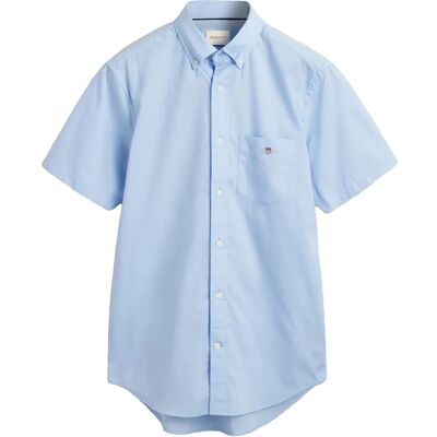 Gant Reg Poplin A.shield Ss Shirt M CAPRI BLUE M Gant Reg Poplin A.shield Ss Shirt M CAPRI BLUE M