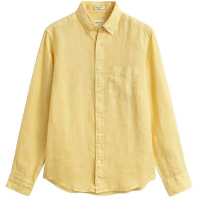 Gant Reg Gmnt Dyed Linen Shirt L DUSTY LIGHT YELLOW L Gant Reg Gmnt Dyed Linen Shirt L DUSTY LIGHT YELLOW L