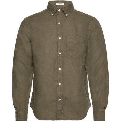 Gant Reg Gmnt Dyed Linen Shirt M JUNIPER GREEN M Gant Reg Gmnt Dyed Linen Shirt M JUNIPER GREEN M
