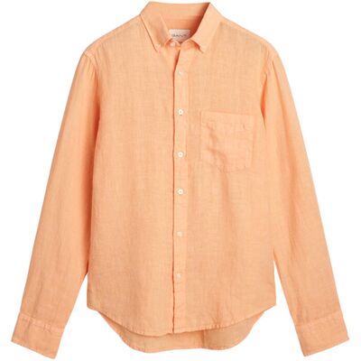 Gant Reg Gmnt Dyed Linen Shirt M PEACHY ORANGE M Gant Reg Gmnt Dyed Linen Shirt M PEACHY ORANGE M