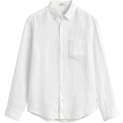 Gant Reg Gmnt Dyed Linen Shirt XXL WHITE XXL Gant Reg Gmnt Dyed Linen Shirt XXL WHITE XXL