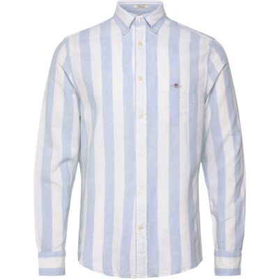 Gant Reg Cotton Linen Bold Stripe Shirt XL FRESH BLUE XL Gant Reg Cotton Linen Bold Stripe Shirt XL FRESH BLUE XL