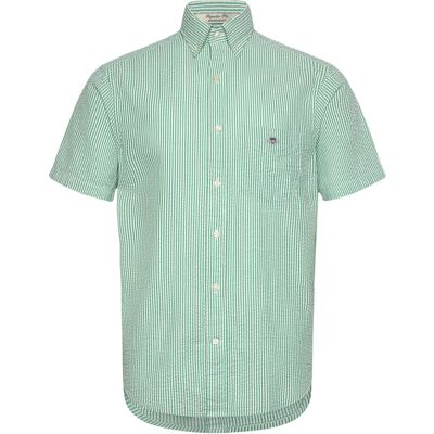 Gant Reg Seersucker Stripe Ss Shirt M DEEP GREEN M Gant Reg Seersucker Stripe Ss Shirt M DEEP GREEN M