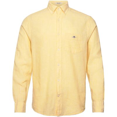 Gant Reg Cotton Linen Shirt XXL BANANA YELLOW XXL Gant Reg Cotton Linen Shirt XXL BANANA YELLOW XXL