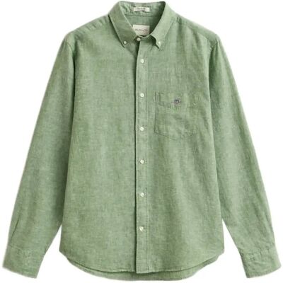 Gant Reg Cotton Linen Shirt L HERB GREEN L Gant Reg Cotton Linen Shirt L HERB GREEN L