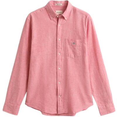 Gant Reg Cotton Linen Shirt S ROSE PINK S Gant Reg Cotton Linen Shirt S ROSE PINK S