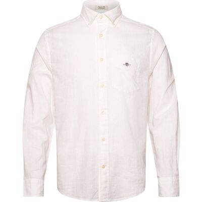 Gant Reg Cotton Linen Shirt M WHITE M Gant Reg Cotton Linen Shirt M WHITE M