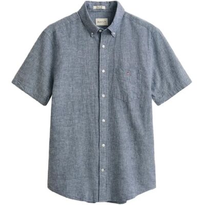 Gant Reg Cotton Linen Ss Shirt M VINTAGE BLUE M Gant Reg Cotton Linen Ss Shirt M VINTAGE BLUE M