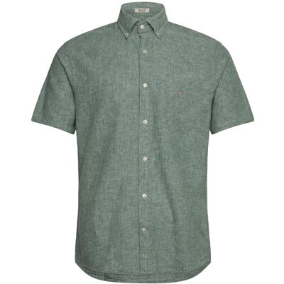 Gant Reg Cotton Linen Ss Shirt M WOODY GREEN M Gant Reg Cotton Linen Ss Shirt M WOODY GREEN M