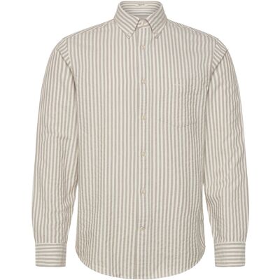 Gant Reg Texture Stripe Shirt M LIGHT TAUPE M Gant Reg Texture Stripe Shirt M LIGHT TAUPE M
