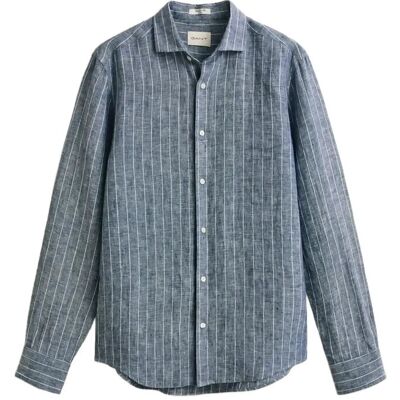 Gant Reg Linen Stripe Shirt XL PERSIAN BLUE XL Gant Reg Linen Stripe Shirt XL PERSIAN BLUE XL
