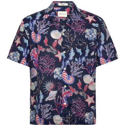 Gant Reg Aop Camp Collar Shirt L CLASSIC BLUE L Gant Reg Aop Camp Collar Shirt L CLASSIC BLUE L