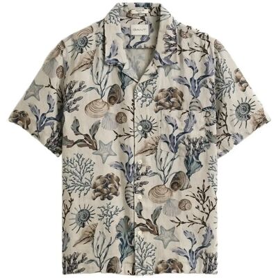 Gant Reg Aop Camp Collar Shirt XL OAT BEIGE XL Gant Reg Aop Camp Collar Shirt XL OAT BEIGE XL