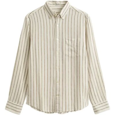 Gant Reg Linen Viscose Stripe Shirt XL CREAM XL Gant Reg Linen Viscose Stripe Shirt XL CREAM XL