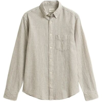 Gant Reg Cotton Linen Stripe Shirt XXXL FADED BEIGE XXXL Gant Reg Cotton Linen Stripe Shirt XXXL FADED BEIGE XXXL