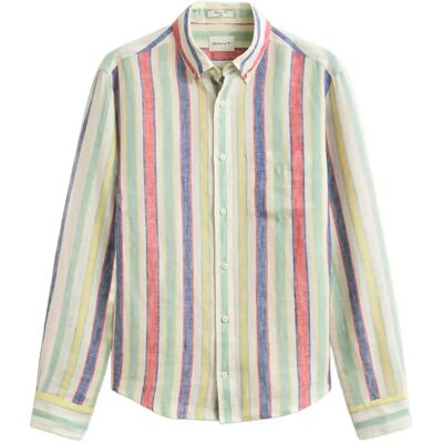 Gant Reg Multistripe Linen Shirt M MULTICOLOR M Gant Reg Multistripe Linen Shirt M MULTICOLOR M